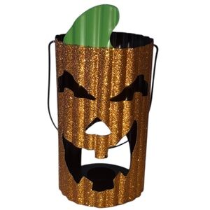 Glittery Orange Pumpkin Lantern